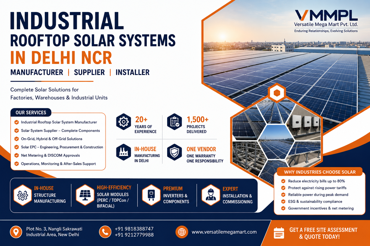 Industrial Rooftop Solar Manufacturer,Supplier & Installer,Delhi